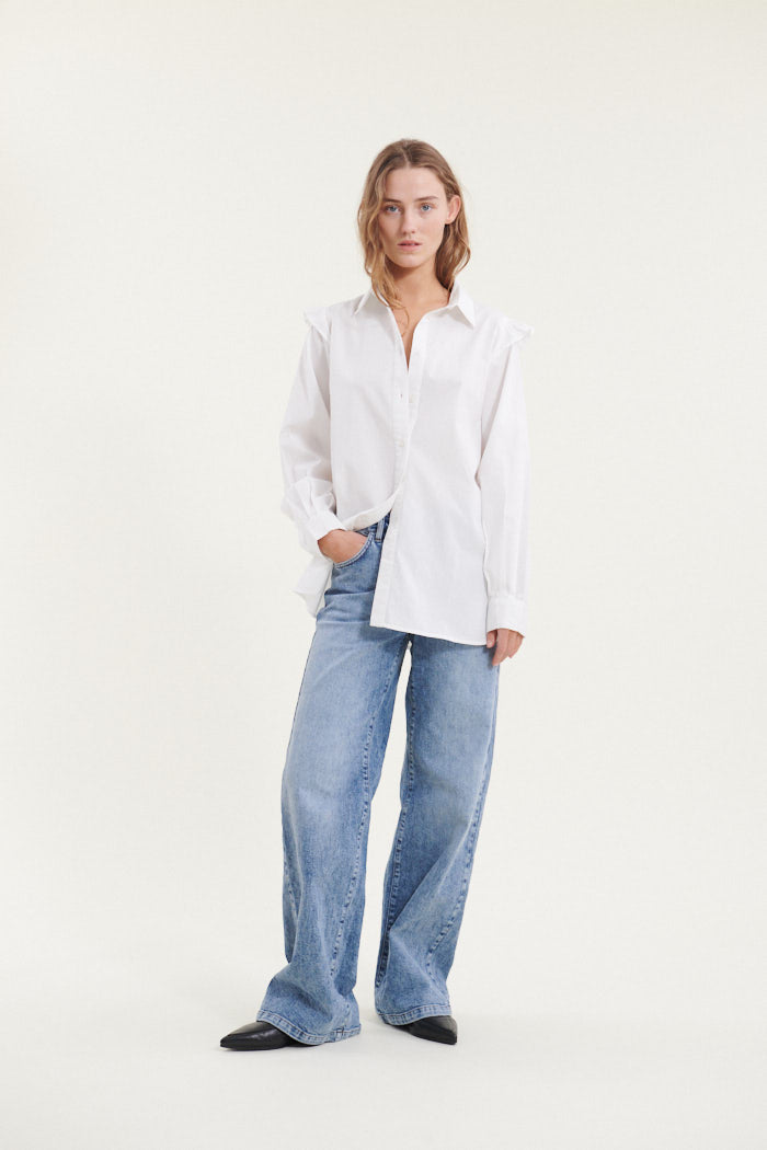 Basic Apparel Milly Shirt Shirts 423 Bright White
